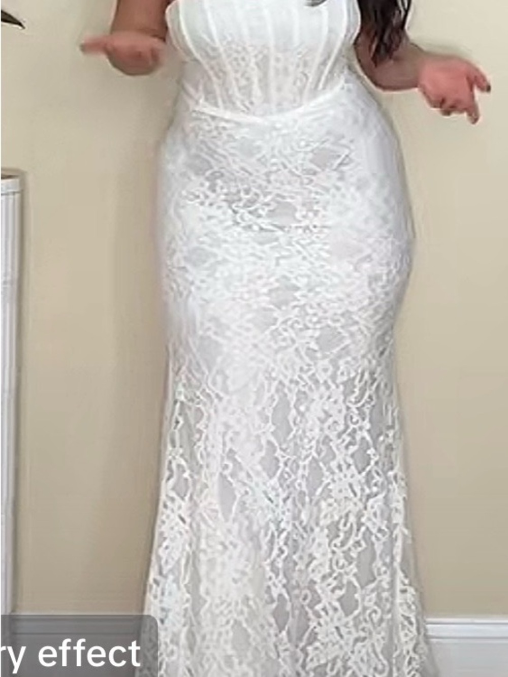 Fashion Nova White Lace Wedding Dress